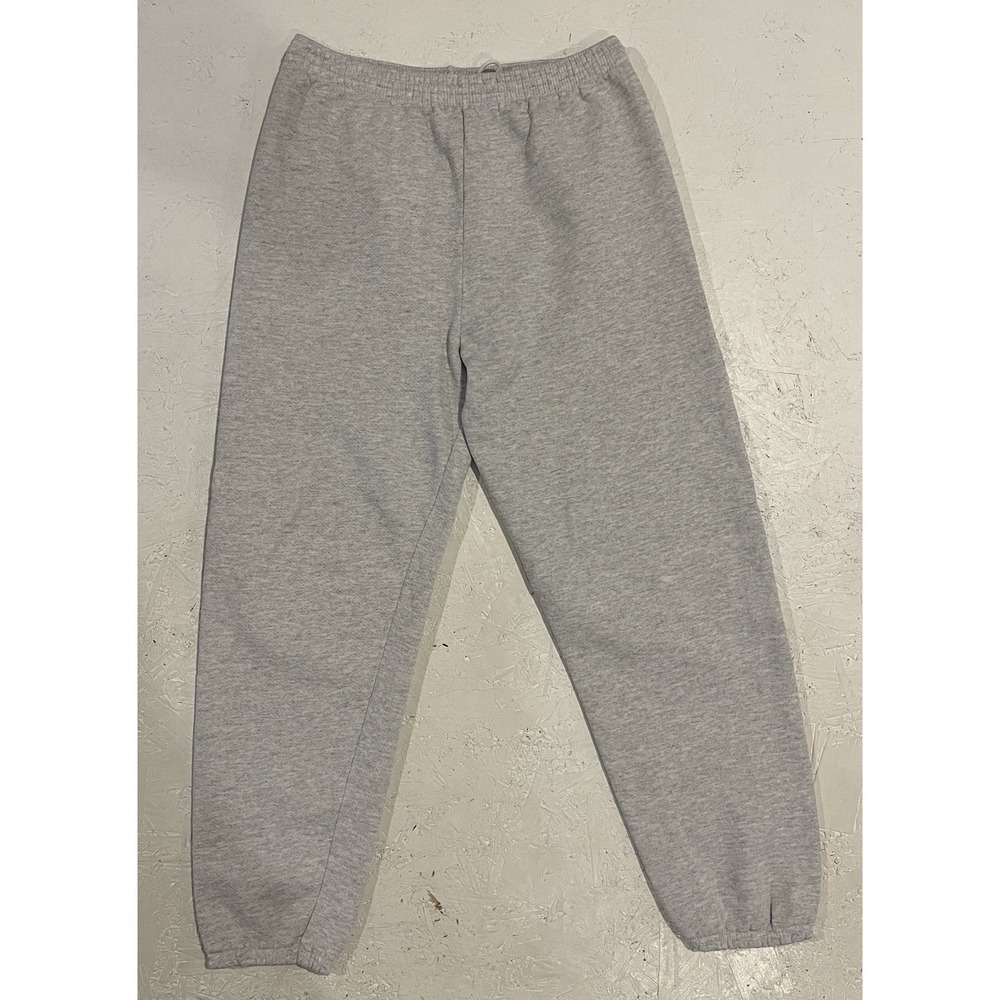 Men's VINTAGE Tultex Joggers‎ Gray Solid L Sweats Stretch Active Retro Gym Outer